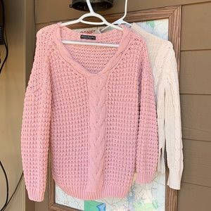 Casual sexy cable sweater